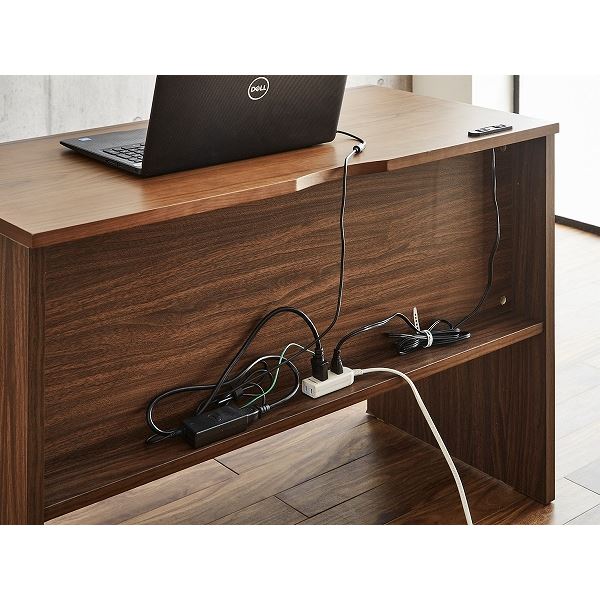 デスク（ウォルナット） 幅約105cm [完成品］ デスク（ウォルナット） 幅約105cm [完成品］ 【北海道・沖縄・離島