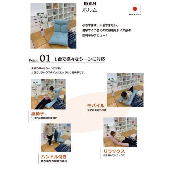 ミクセルキューブin座椅子 ホルム BL ブルー 【北海道・沖縄・離島配送不可】_4