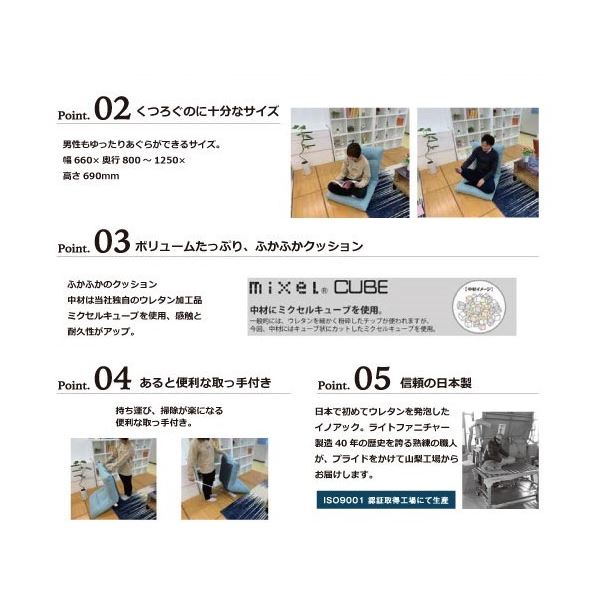 ミクセルキューブin座椅子 ホルム BL ブルー 【北海道・沖縄・離島配送不可】_5