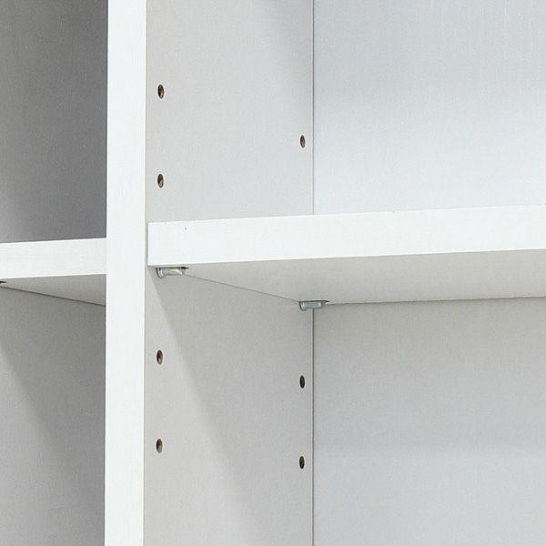 深型スライドシェルフ(CDラック/本棚) ホワイトオーク 約幅90cm 前面スライド式 連結金具付き 〔組立〕 【北海道・沖縄・離島配送不可】_2
