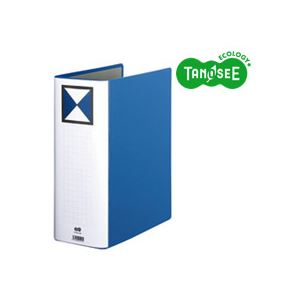 （まとめ）TANOSEE 両開きパイプ式ファイル A4タテ 100mmとじ 青 10冊の通販はその他文房具・事務用品