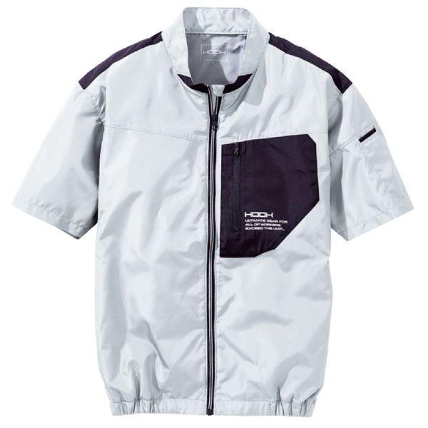 村上被服 HOOH 半袖ジャケット V6607 シルバーグレー サイズ：8L 服単品 〔バッテリー・ファン・ケーブル別売〕の通販は 6,421円