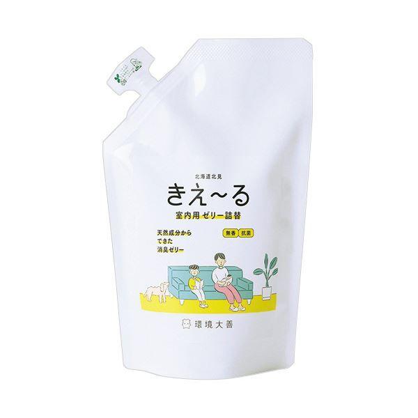 （まとめ） 環境大善魔法のように消臭 きえーるゼリータイプ 無香 詰替 480g 1個 〔×3セット〕 【北海道・沖縄・離島配送不可】