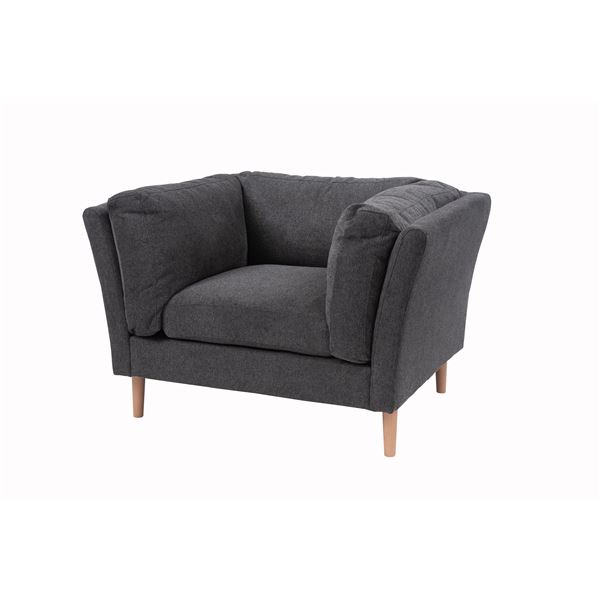 ソファ 1人掛け 約W105×D85×H73×SH45cm ダークグレー 組立品の通販は 42,466円