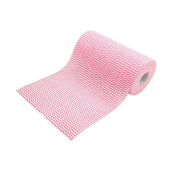 （まとめ） シンメイ 抗菌カウンタークロスロールタイプ 厚手 60カット ピンク 1巻 〔×10セット〕 【北海道・沖縄・離島配送不可】