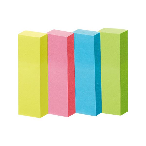 （まとめ） TANOSEE 強粘着ふせん50×15mm ビビッドカラー・4色 1セット（60冊：20冊×3パック） 〔×5セット〕の通販は
