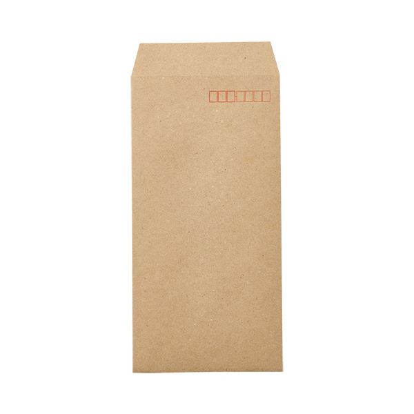（まとめ）ピース RC100%未晒クラフト封筒テープのり付 長3 80g/m2 〒枠あり 288-80 1箱(1000枚)〔×5セット〕 【北海道・沖縄・離島配送不可】