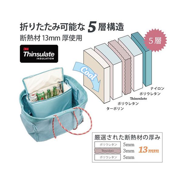 the150 24時間保冷 荷物も入る2 in 1 タフネストート COLDGIRL 100kg入れても大丈夫 サーフブルー THE150-0004-SB 【北海道・沖縄・離島配送不可】_5