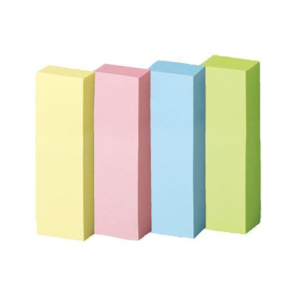 （まとめ） TANOSEE強粘着ふせん 50×15mm パステルカラー・4色 1パック（20冊） 〔×5セット〕の通販は