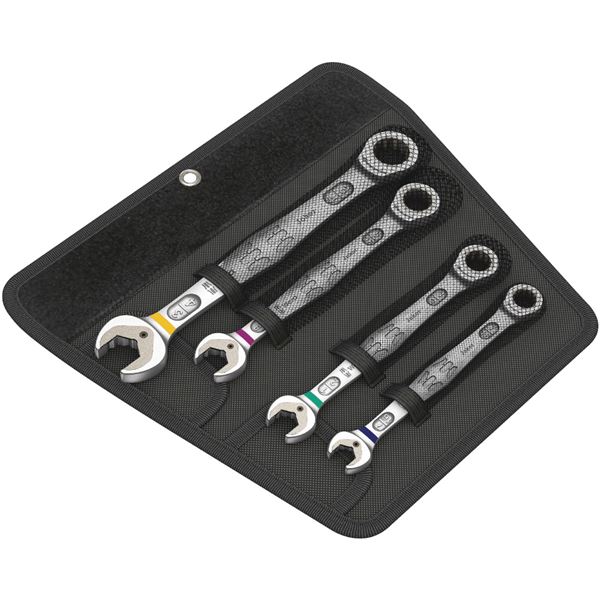 WERA ヴェラ 4本組 ラチェット式 コンビネーションレンチ セット インチサイズ 収納ポーチ付 073295 工具 ツール DIY レンチ 【北海道・沖縄・離島配送不可】