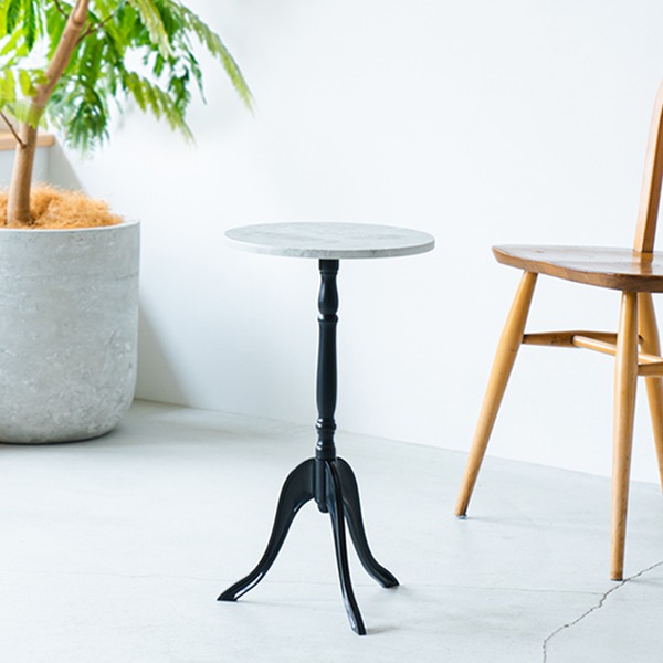 〔12個セット〕コーディサイドテーブル(モルタル/コンクリート) 北欧風 軽量 スリム モダン 机 飾り台 大理石 木目 業務用 CTN-3031