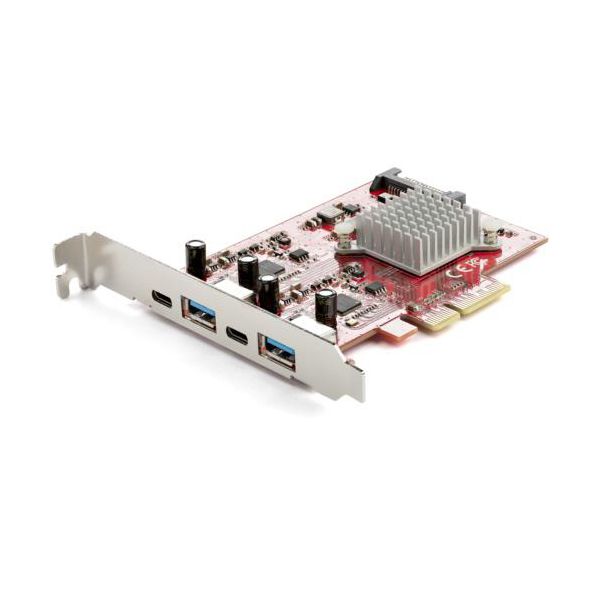 StarTech.com 4ポートUSB PCI Expressインターフェースカード レッド PEXUSB312A2C2V1個 【北海道・沖縄・離島配送不可】