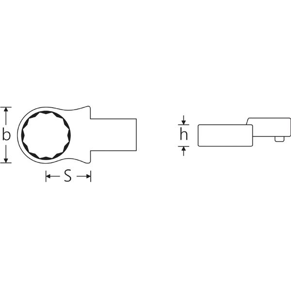 STAHLWILLE スタビレー トルクレンチ用 差替メガネヘッド 27mm ジョイントサイズ 14×18mm 面接触 732/40-27 工具 ツール DIY 【北海道・沖縄・離島配送不可】_1