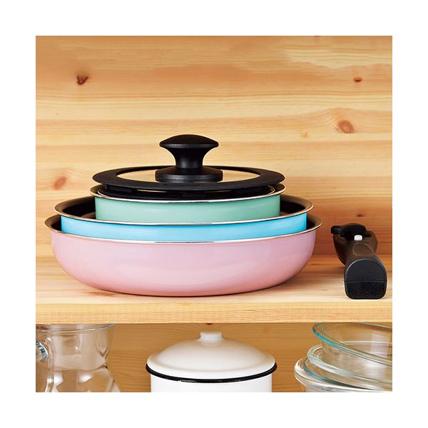 コロセレ キッチンウェア5点セット(フライパン20cm・26cm、クックポット18cm、ガラス蓋18cm、着脱式ハンドル) CSS-75 【北海道・沖縄・離島配送不可】_2