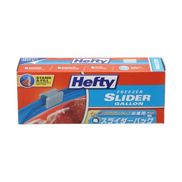 (まとめ）東洋アルミ Hefty スライダーバッグ冷凍・解凍用 L 1パック（25枚）〔×10セット〕 【北海道・沖縄・離島配送不可】