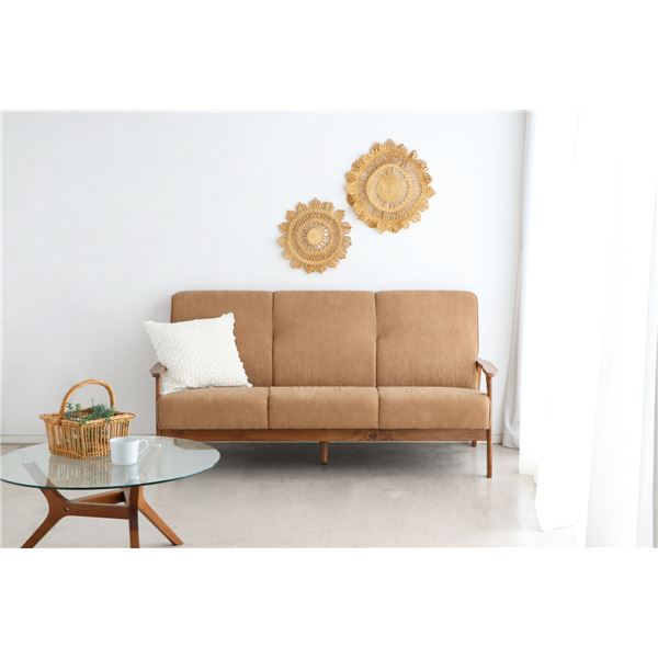 リガラ 3人掛けソファ ベージュ 【北海道・沖縄・離島配送不可】 ﾘｶﾞﾗ