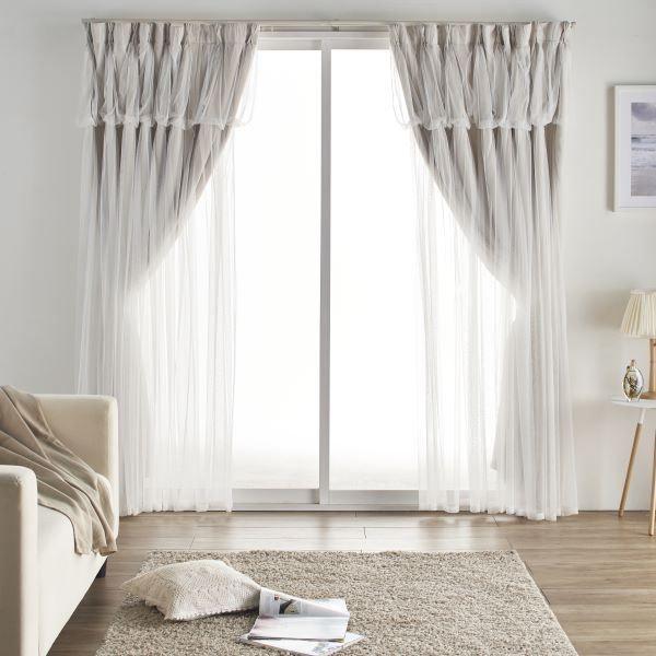 2級遮光カーテン 約幅100×丈110cm×2枚セット ベージュ 姫系 カーテン 2重カーテン 北欧 レイヤードカーテン ダブルカーテン 一体型カーテン 遮熱 保温 エコ 省エネ レイヤードカーテンの通販は 11,968円