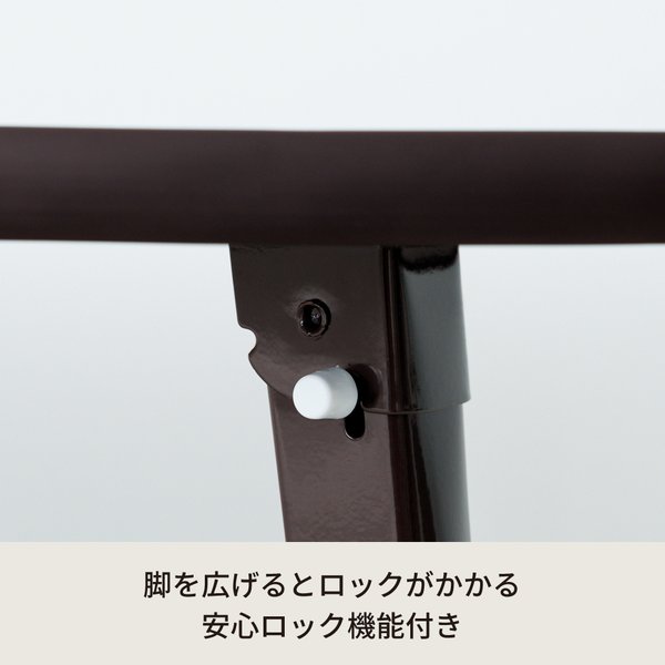〔2個セット〕ハウステーブル（90）（ブラウン／茶） 幅90cm×奥行60cm 折りたたみローテーブル 机 折れ脚 木目 コンパクト 完成品 NK-90 【北海道・沖縄・離島配送不可】_3