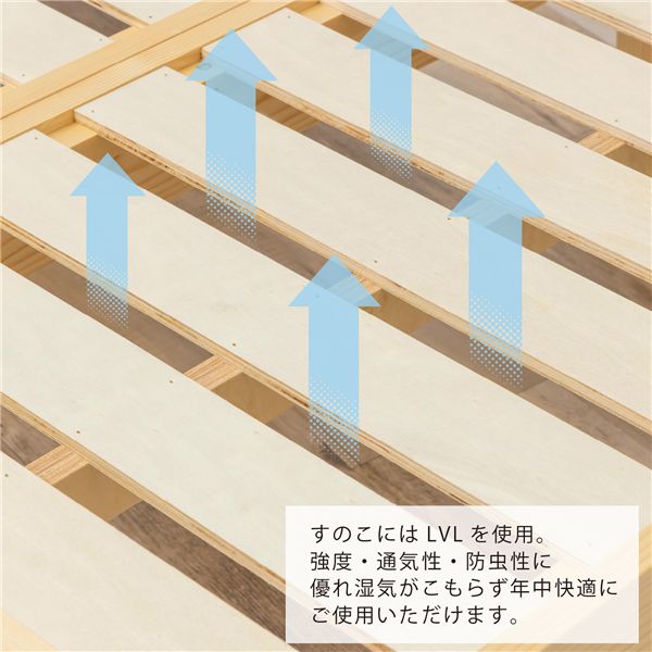 すのこベッド 約幅100cm シングルサイズ ミドルブラウン 分割式 高さ調整 コンパクト収納可 木製 シングルベッド ベット 寝具 インテリア家具 組立式 【北海道・沖縄・離島配送不可】