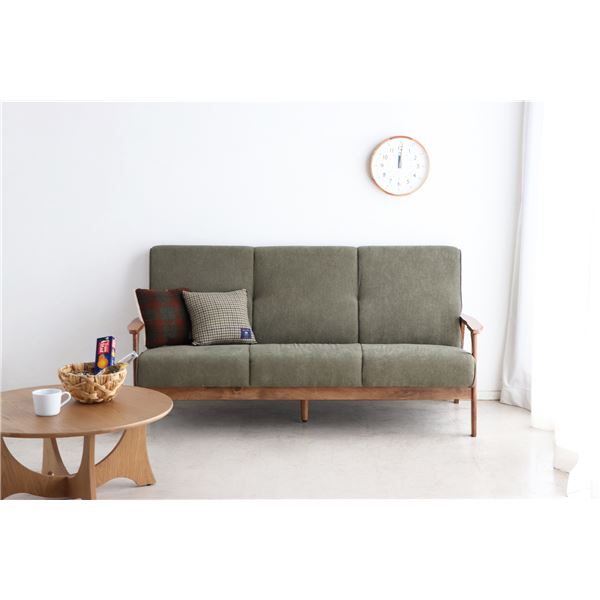 リガラ 3人掛けソファ グリーンの通販は