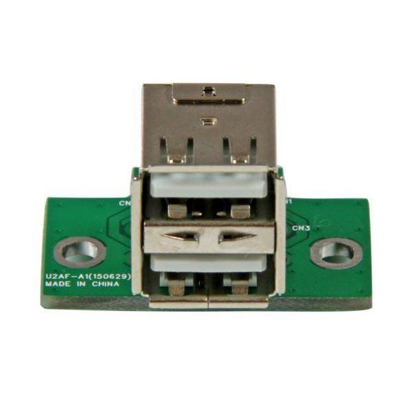 （まとめ） StarTech.com マザーボードピンヘッダー接続USB 2ポート増設変換アダプタ USB A（メス）×2-IDC10ピン（メス） USBMBADAPT2 1個 〔×3セット〕 【北海道・沖縄・離島配送不可】_2