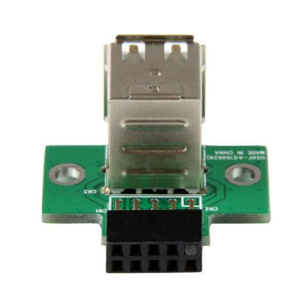 （まとめ） StarTech.com マザーボードピンヘッダー接続USB 2ポート増設変換アダプタ USB A（メス）×2-IDC10ピン（メス） USBMBADAPT2 1個 〔×3セット〕 【北海道・沖縄・離島配送不可】_3