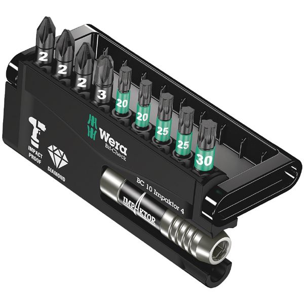 WERA ヴェラ 10点組 差込6.35mm インパクト ダイヤモンド ビットセット 057417 工具 ツール DIY 作業工具 道具 【北海道・沖縄・離島配送不可】