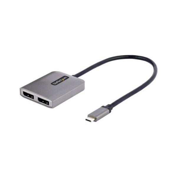 StarTech.com MSTハブ デュアルモニター対応 30cm USB C-Displayport スペースグレーMST14CD122DP 1個 【北海道・沖縄・離島配送不可】