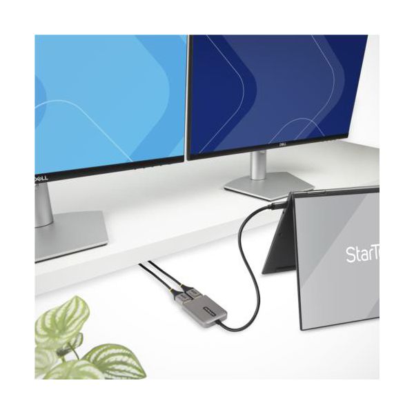 StarTech.com MSTハブ デュアルモニター対応 30cm USB C-Displayport スペースグレーMST14CD122DP 1個 【北海道・沖縄・離島配送不可】_5