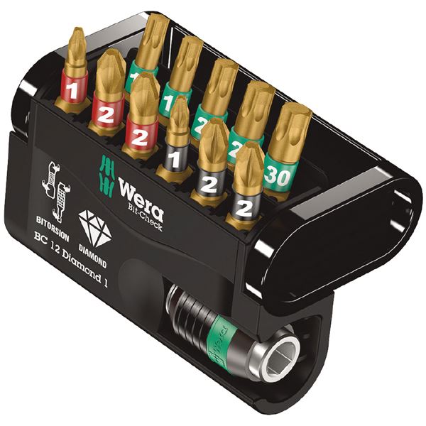WERA ヴェラ 11本組 差込6.35mm Bi-Torsion ダイヤモンドコーティング ビットセット 057421 工具 ツール DIY 作業工具 道具 【北海道・沖縄・離島配送不可】