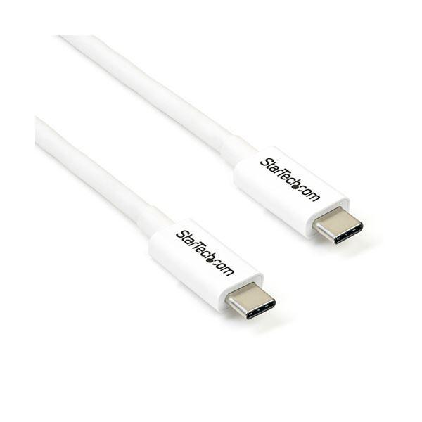 StarTech.com Thunderbolt 3ケーブル 2m ホワイト TBLT3MM2MW 1本 【北海道・沖縄・離島配送不可】