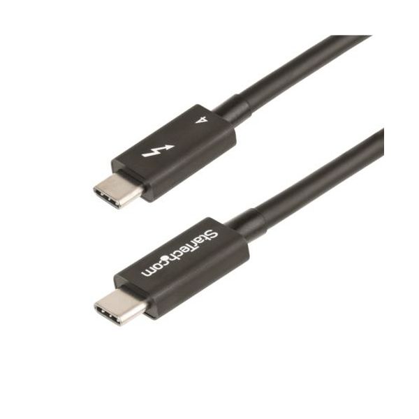 StarTech.com Thunderbolt 4 （40Gbps） USB-Cケーブル 1m ブラック TBLT4MM1M1本 【北海道・沖縄・離島配送不可】