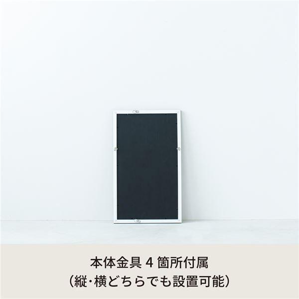 〔6個セット〕ウォールミラー(グレー) 木目 北欧風 鏡 姿見 高級感 木製 ドレッサー 玄関 トイレ 洗面 壁掛け モダン グレー 韓国インテリア 業務用 NK-220 【北海道・沖縄・離島配送不可】