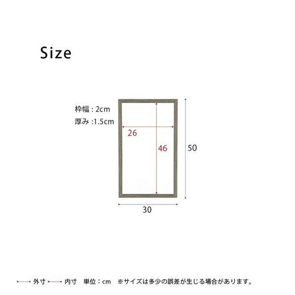 〔6個セット〕ウォールミラー(グレー) 木目 北欧風 鏡 姿見 高級感 木製 ドレッサー 玄関 トイレ 洗面 壁掛け モダン グレー 韓国インテリア 業務用 NK-220 【北海道・沖縄・離島配送不可】