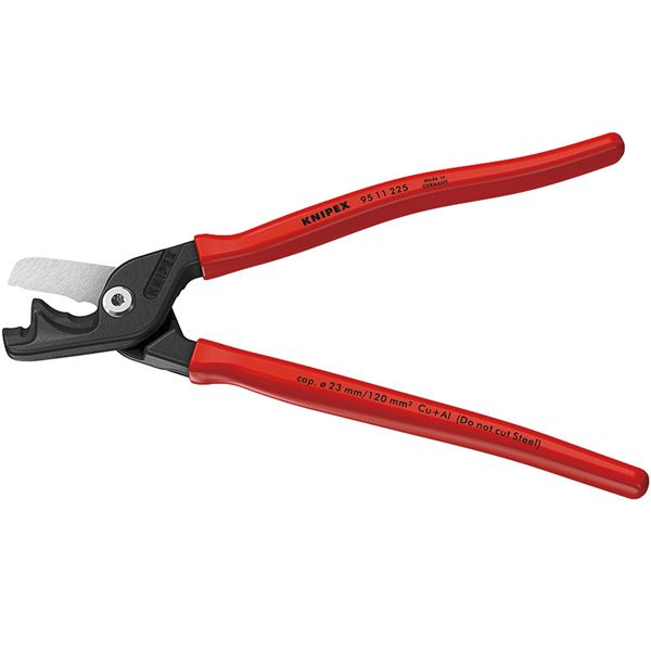 KNIPEX クニペックス ケーブルカッター ステップカットXL プラスチックコーティング 全長225mm サイズW225×D46×H15mm パック入 9511-225SB 【北海道・沖縄・離島配送不可】_1