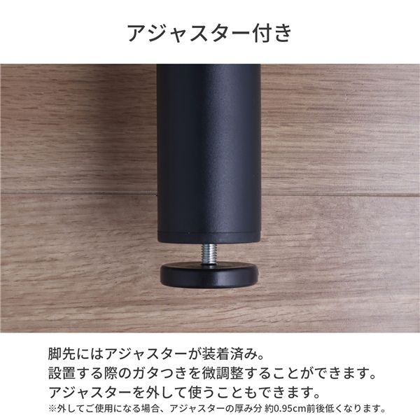 〔脚のみ〕 ダイニングテーブル用 テーブル丸脚4本セット 高さ79.5cm ブラック 【北海道・沖縄・離島配送不可】_3
