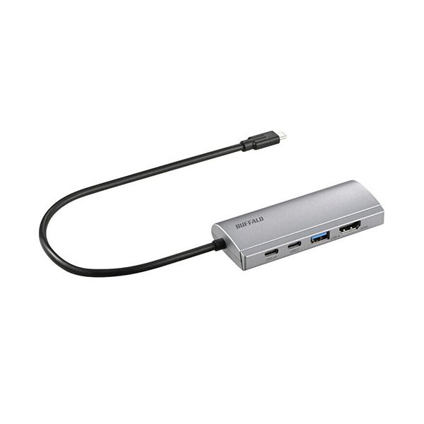 バッファロー Type-C接続ドッキングステーション（PD対応） シルバー LUD-U3-CGHDSV 1個 【北海道・沖縄・離島配送不可】