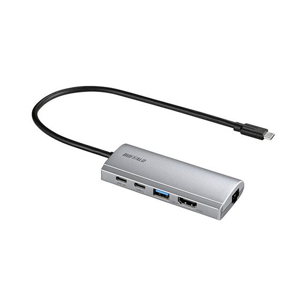 バッファロー Type-C接続ドッキングステーション（PD対応） シルバー LUD-U3-CGHDSV 1個 【北海道・沖縄・離島配送不可】_1