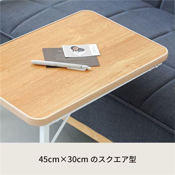〔5個セット〕スクエアサイドテーブル ラテ(ナチュラル) ナイトテーブル スリム 軽量 四角 ソファサイド 木製 フラワースタンド ベッドサイド 机 モダン 業務用 NK-332 組立品 【北海道・沖縄・離島配送不可】_2
