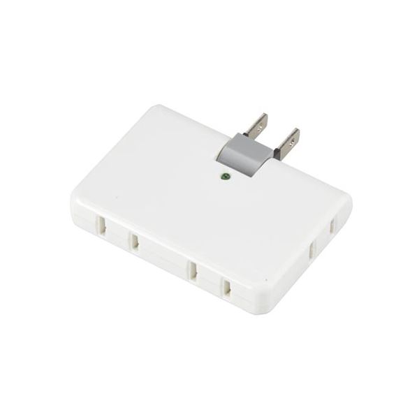 〔5個セット〕 YAZAWA 強力雷ガード付4個口コーナータップ Y02HCK400WHX5 【北海道・沖縄・離島配送不可】