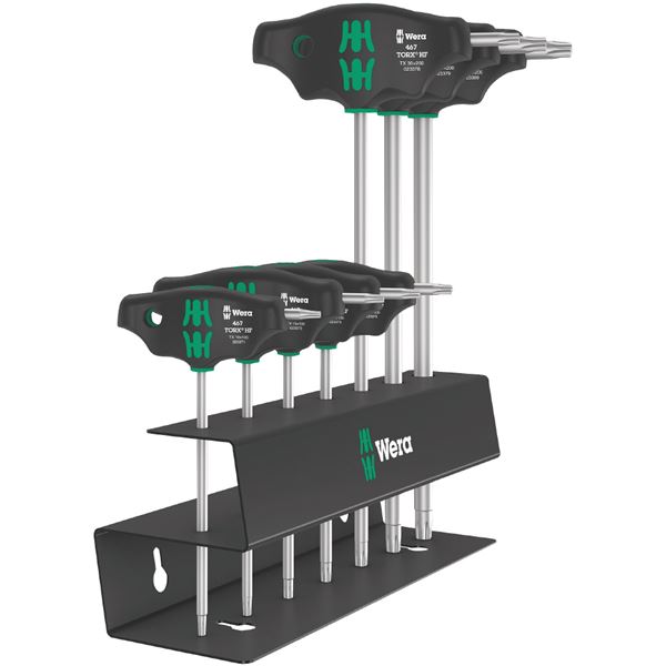 WERA ヴェラ 7本組 T型 HEX レンチセット メタルラック付き トルクスドライバー 023456 工具 ツール DIY 作業工具 道具 【北海道・沖縄・離島配送不可】