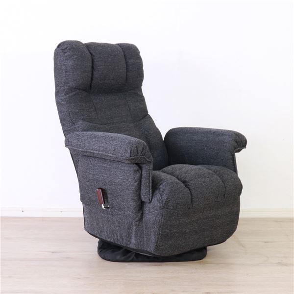 回転高座椅子 約W68×D58〜102×H93cm ブラック 完成品 【北海道・沖縄・離島配送不可】