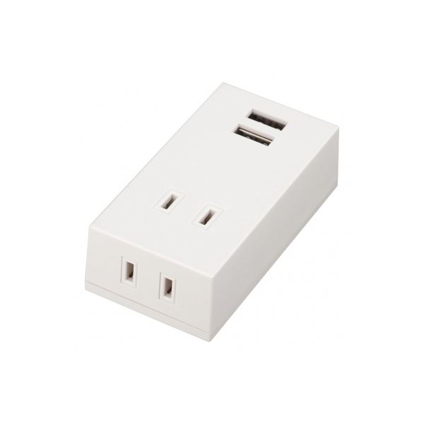 〔5個セット〕 YAZAWA フロントタップ型2AC+2USB2.1Aホワイト Y02FS400WH2UX5 【北海道・沖縄・離島配送不可】