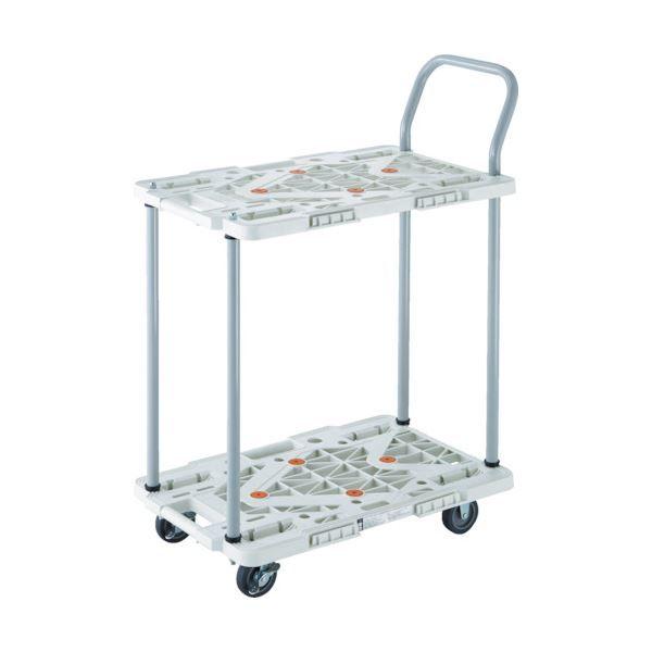 TRUSCO2段式ルートバン 600×400 ハンドル付 S付 白 MPK-6024S-W 1台 組立式 【北海道・沖縄・離島配送不可】