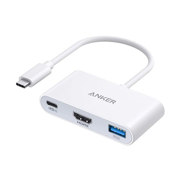 （まとめ） アンカージャパン ANKER PowerExpand 3-in-1 USB-Cハブ PD100W対応 ホワイト A8339N21 1個 〔×2セット〕 【北海道・沖縄・離島配送不可】