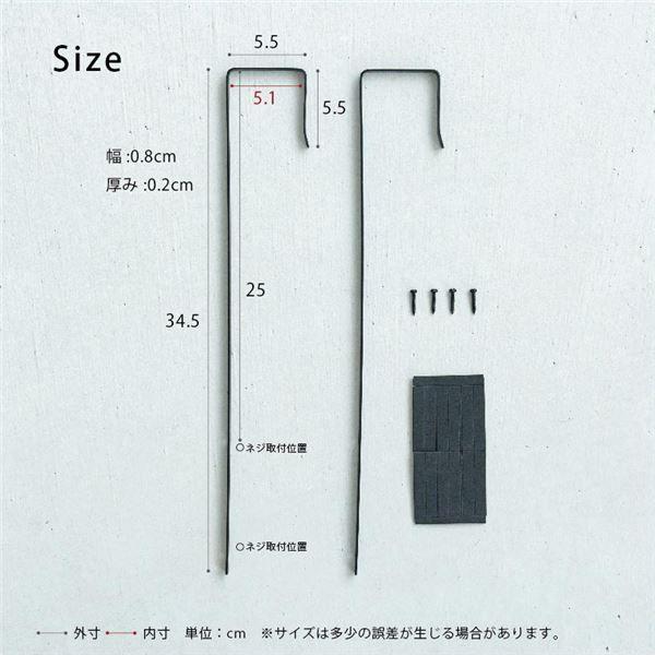〔10個セット〕ドア掛けフック(ブラック/黒) アイアン DIY 省スペース ドアミラ ミラーフック 賃貸 ドアフック 業務用 NK-009 (ミラー別売り) 【北海道・沖縄・離島配送不可】_5