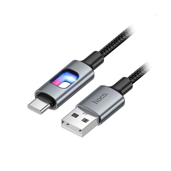 〔5本セット〕 hoco. U144 カラフルLED Type-Cケーブル RGBイルミネーション搭載 USB-A to USB-C ブラック U144-AC-BKX5 【北海道・沖縄・離島配送不可】