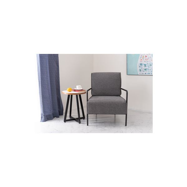 ラウンジチェア グレー 完成品 【北海道・沖縄・離島配送不可】