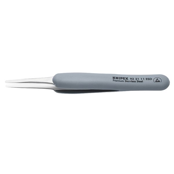 KNIPEX クニペックス ラバーグリップ付ピンセット サイズ123×15×18mm 9221-11ESD 【北海道・沖縄・離島配送不可】