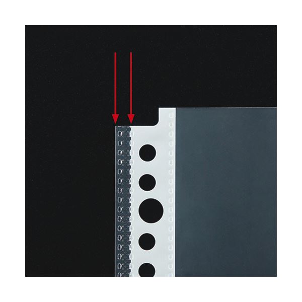 （まとめ） TANOSEE書類がたくさん入るクリアファイル用リフィル A4タテ 2・4・30穴 0.08mm 1パック（100枚） 〔×10セット〕 【北海道・沖縄・離島配送不可】_3
